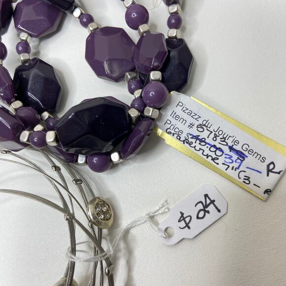 Lot NEW $63 Retired Premier Designs Stretch Bracelets Grapevine Bangles - Picture 4 of 6